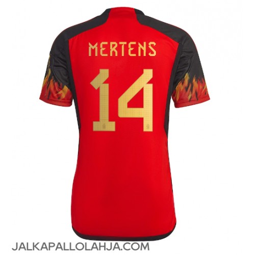 Belgia Dries Mertens #14 Kopio Koti Pelipaita MM-kisat 2022 Lyhyet Hihat